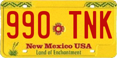 NM license plate 990TNK