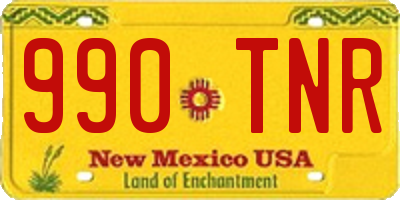 NM license plate 990TNR