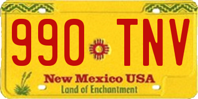 NM license plate 990TNV