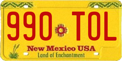 NM license plate 990TOL