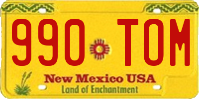 NM license plate 990TOM