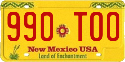 NM license plate 990TOO