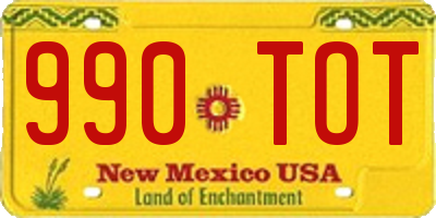 NM license plate 990TOT