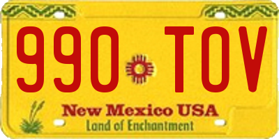 NM license plate 990TOV