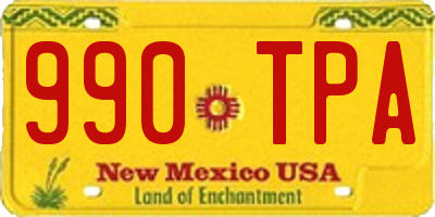 NM license plate 990TPA