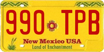 NM license plate 990TPB