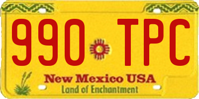 NM license plate 990TPC