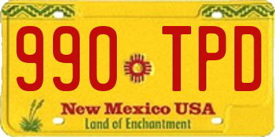 NM license plate 990TPD