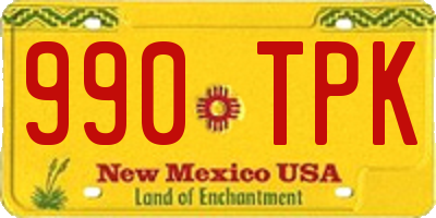 NM license plate 990TPK