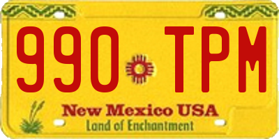 NM license plate 990TPM