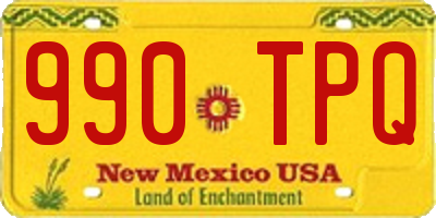 NM license plate 990TPQ