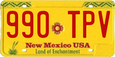 NM license plate 990TPV
