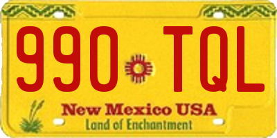 NM license plate 990TQL