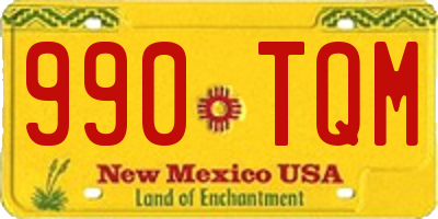 NM license plate 990TQM