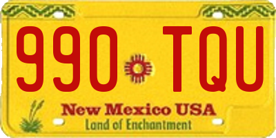 NM license plate 990TQU