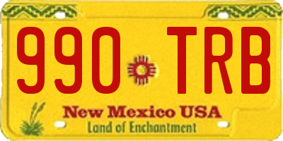 NM license plate 990TRB