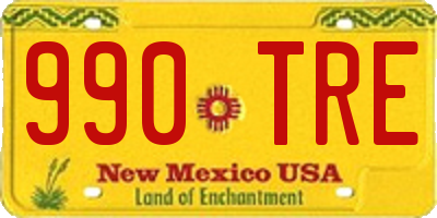 NM license plate 990TRE