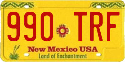 NM license plate 990TRF
