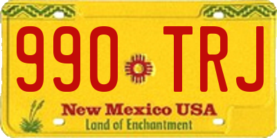 NM license plate 990TRJ