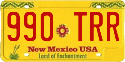 NM license plate 990TRR