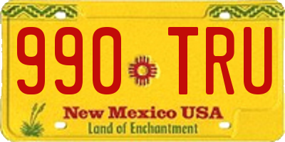 NM license plate 990TRU