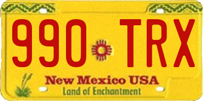 NM license plate 990TRX