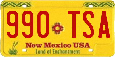 NM license plate 990TSA