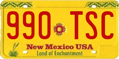 NM license plate 990TSC