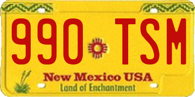 NM license plate 990TSM