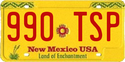 NM license plate 990TSP