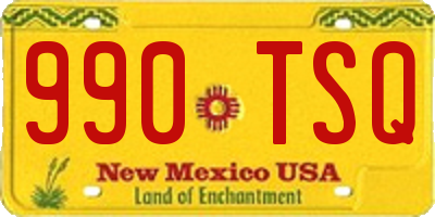 NM license plate 990TSQ