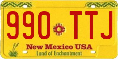 NM license plate 990TTJ