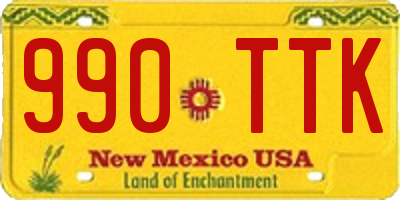 NM license plate 990TTK