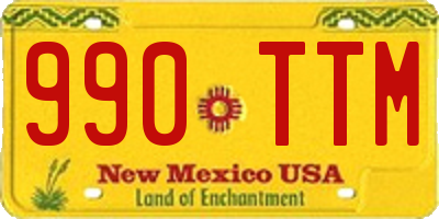 NM license plate 990TTM