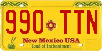 NM license plate 990TTN