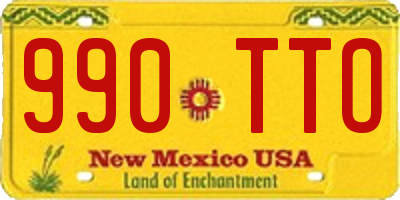 NM license plate 990TTO