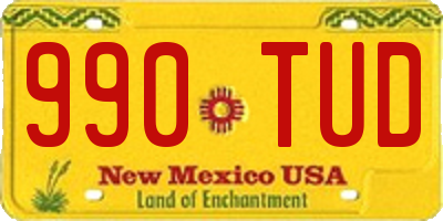 NM license plate 990TUD