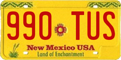 NM license plate 990TUS