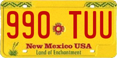 NM license plate 990TUU