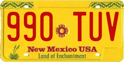 NM license plate 990TUV