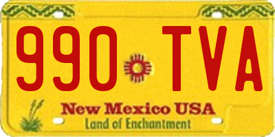 NM license plate 990TVA