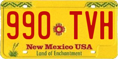 NM license plate 990TVH
