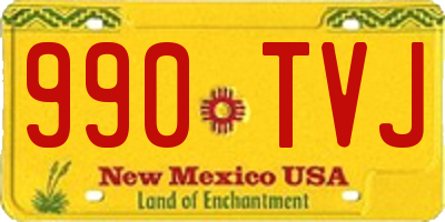 NM license plate 990TVJ