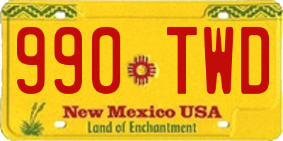 NM license plate 990TWD