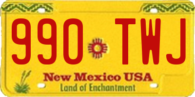NM license plate 990TWJ