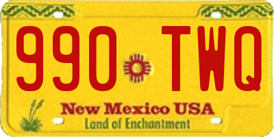 NM license plate 990TWQ