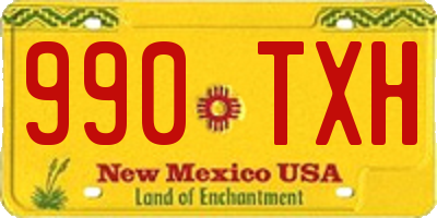 NM license plate 990TXH
