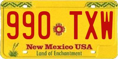 NM license plate 990TXW