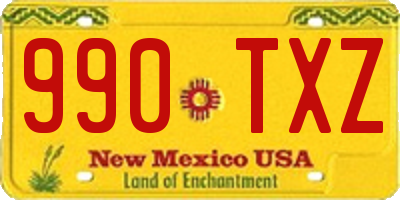 NM license plate 990TXZ