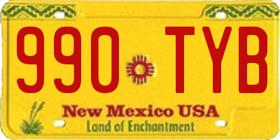 NM license plate 990TYB